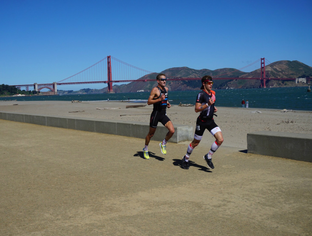 Running with Mau Mendez - nice day for a race in San Francisco except for the 30mph winds.